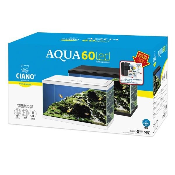 Ciano AQUA 60 LED BIO - 60x30x41 cm - Wit - Afbeelding 2